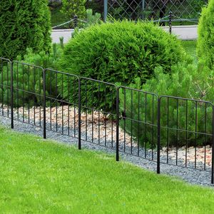 X10FT Fence21ในสวนกลางแจ้งรั้วเหล็กกันสนิมแบบไม่ใช้ขุดรั้วกั้นสุนัขสัตว์ขอบลวดประดับ - Product Image 5