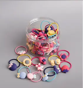 mädchen pony Suppliers-40 teile/schachtel Baby elastische Hairband Cute cartoon headwear mädchen gummiband Hair zubehör