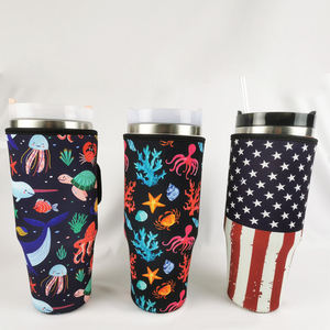 Impresión por sublimación personalizada, vaso de neopreno con aislamiento de 40oz, portavasos, bolsa de transporte, bolsas enfriadoras de viaje con manga con asa - Product Image 4