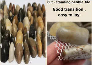 Tấm Nam Kinh đánh bóng giá rẻ Pebble gạch Pebble khảm lát Pebble đá trắng sỏi nhựa khảm sông đá gạch - Product Image 6