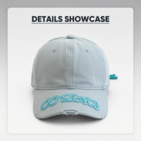 Topi Baseball Gaya Jalanan Multi-Warna Vintage Distressed Patch Dad Hat yang Dapat Disesuaikan, Langsung dari Pabrik, untuk Pria Wanita