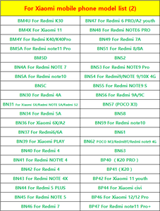 Batería de teléfono móvil de fábrica para <span class=keywords><strong>Xiaomi</strong></span> Redmi 4x 9C 9T Note 5 7 8 9 <span class=keywords><strong>10</strong></span> 11 12S <span class=keywords><strong>Pro</strong></span> Batería original para <span class=keywords><strong>Xiaomi</strong></span> Redmi todos los modelos - Product Image 6