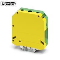 Bloc de terminaison de terre Phoenix Contact USLKG 95 0441041 95mm² à connexion par vis pour conducteur de protection sur rail DIN