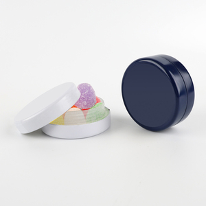 30*76Mm 35*76Mm Gummies Snoep Opslag Cmyk Afdrukken Safelylock Ronde Blikken Doos Met Cr Blikken Deksels - Product Image 1