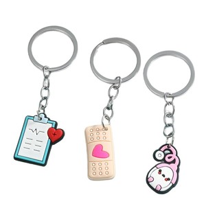 Porte-clés PVC en gros pour le personnel médical : cadeau de reconnaissance pour médecins et infirmières, idéal pour la Journée internationale des infirmières et les souvenirs de la Semaine hospitalière - Product Image 2