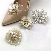 Design de mode femmes chaussures boucle fleur perles chaussures à talons hauts accessoires supérieur chaussures de mariée décorer Clip
