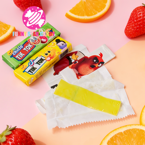 <span class=keywords><strong>Chewing</strong></span>-<span class=keywords><strong>Gum</strong></span> Personnalisé en Gros Marque Privée d'Usine, Emballage de 5 Pièces, Goût de Fruit TikTok <span class=keywords><strong>avec</strong></span> <span class=keywords><strong>Tatouage</strong></span> Autocollant de Dessin Animé - Product Image 2