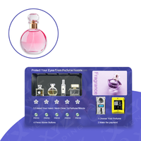 Distributeur automatique de parfum mural à écran tactile avec fonction SDK, paiement par carte de crédit, capacité de 5 x 100 ml
