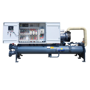 Refroidisseur d'eau industriel à vis, contrôle PLC, système de refroidissement haute efficacité, source de froid stable - Product Image 1