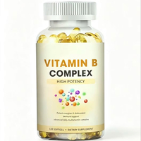 Cápsulas de Vitamina B1, B6, B12, Vitamina B 13 en 1, Suplemento Alimenticio, Vitamina B Complejo en Cápsulas Blandas, Certificado Halal