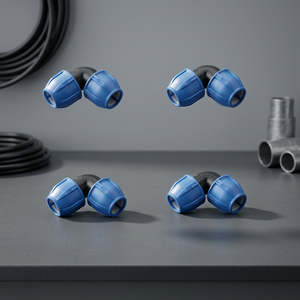 Raccord coudé en compression en PEHD de qualité supérieure 20-110 mm avec garantie de 3 ans pour système d'irrigation par aspersion - Product Image 2