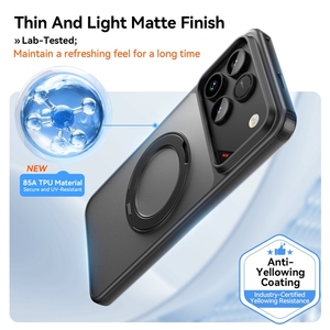Étui de téléphone portable transparent mat en TPU PC antichoc avec support d'anneau, <span class=keywords><strong>coque</strong></span> arrière <span class=keywords><strong>pour</strong></span> <span class=keywords><strong>Honor</strong></span> Win Phone Cover Cases - Product Image 5