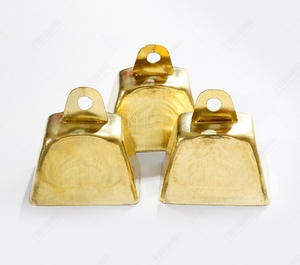 Goldene quadratische Weihnachtskuhglocke - Product Image 3