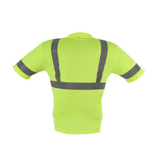 Vêtements de travail haute visibilité HBC, chemise de sécurité à manches longues vert fluorescent avec bandes réfléchissantes, t-shirt de sécurité - Product Image 2
