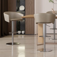 Tabouret de bar moderne de luxe léger en métal, pivotant et réglable en hauteur, pour îlot de cuisine ou bar domestique HD-7155