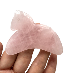 Outil Gua Sha en quartz rose en forme de <span class=keywords><strong>cheval</strong></span>, masseur facial Gua Sha en quartz rose, <span class=keywords><strong>drainage</strong></span> <span class=keywords><strong>lymphatique</strong></span> facial, pierre de massage anti-âge - Product Image 3