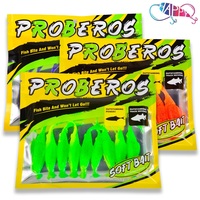 Nouvelles leurres souples à queue fourchue de 7,8 cm, 3,5 g, 10 pièces, 2 sections, avec appât olfactif – Pour la pêche en eau salée et en rivière, pour le brochet et la perche