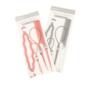 Kit <span class=keywords><strong>de</strong></span> 4 accessoires <span class=keywords><strong>de</strong></span> coiffure pour la création <span class=keywords><strong>de</strong></span> styles, comprenant un <span class=keywords><strong>coupe</strong></span>-<span class=keywords><strong>cheveux</strong></span> et un outil <span class=keywords><strong>de</strong></span> tressage pour les personnes pressées - Product Image 1