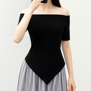 Superventas hombro barco cuello dobladillo puntiagudo superior transpirable al por mayor estilo deportivo proveedor de Vietnam - Product Image 1