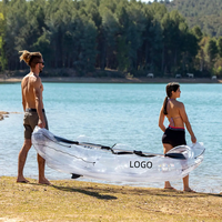 Paros Innovagoods 10ft Vicking Nouveau Design Sit Top Kayak De Pêche 2 Places Gonflable Transparent Kayak Accessoires Bateaux À Rames