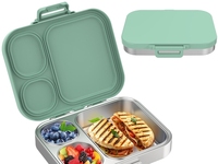 Boîte à lunch mignonne à 3 compartiments, sans BPA, étanche, grande capacité, portable, boîte à bento pour enfants, école, pique-nique, voyage