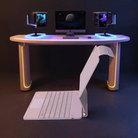 Clavier magique sans fil ultra-léger 2,4 GHz avec LED multicolores pour iPad 12,9/13 pouces, nouveau clavier à 14 touches avec pavé tactile intégral USB-C