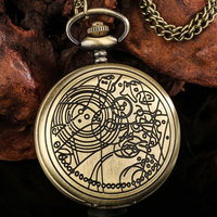 Dr. who relógio retrô vintage, colar de quartzo, relógio de bolso com lembrança requintada, pingente acessório para homens, mulheres e crianças