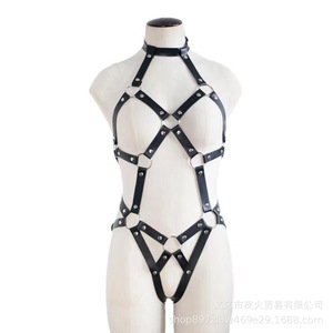 Venta al por mayor de fábrica de juguetes sexuales, ropa erótica de cuero, ropa alternativa de cuero, artículos de bondage, cinturones de cuero calado, ropa. - Product Image 4