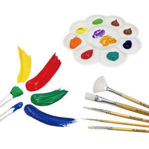 Hot Sale <strong>Brand</strong> TBC the <strong>Best</strong> Crafts 12pcs 12ml Acrylic <strong>Paints</strong> Kits Kids Art Studio <strong>Paint</strong> <strong>Brush</strong> with Palette Wooden Display Easel - Product Image 4