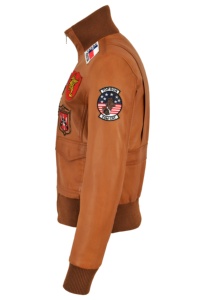 Veste aviateur pour femme en cuir Nappa vintage véritable 100% sur mesure, style Top Gun, fermeture éclair YKK de qualité supérieure, étiquette privée OEM - Product Image 3