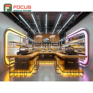 Creative Coffee Display <b>Rack</b> Tall Open Shelf Syrup Display Natural Oak Product Display <b>Rack</b> - Product Image 5