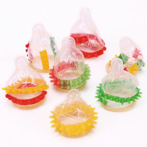 Condón <span class=keywords><strong>de</strong></span> Látex Natural con Púas, Juguete Sexual Masculino, Multicolor, 6 Unidades por <span class=keywords><strong>Caja</strong></span> - Product Image 1