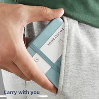 Mini carnet de poche A7 avec texture simili-peau, design simple, bloc-notes portable et carnet de mémos, cadeau avec bande élastique