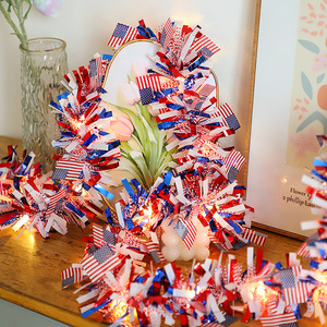 Ghirlanda Luminosa con Bandiera Americana all'Ingrosso, Luci LED per il 4 Luglio, Decorazioni Rosso Bianco Blu per il Giorno dell'Indipendenza - Product Image 3