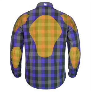 Cafe <b>Racer</b> Motorcycle Flannel Cotton Shirts Customize Street Bikers Auto Racing Riding Wear With Safety Lining - Product Image 2
