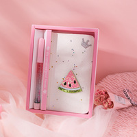 Ballet Girl Diary Note Book Pen Suit Niños Estudiantes Niñas Papelería Suministros de regalo Gel Pen Notebook Set