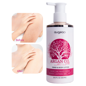 Vente en gros de lotion pour le corps à l'huile d'argan 550 ml, crème hydratante pour le corps, éclaircissante pour la peau, nourrissante pour les peaux sèches - Product Image 1