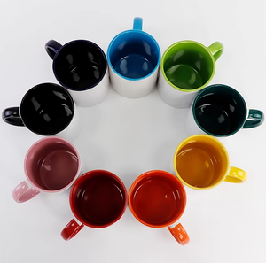 Bán buôn 11oz thăng hoa Cốc gốm với màu xử lý và màu bên trong cốc cà phê Trắng khoảng trống uống ly - Product Image 3