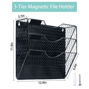 3-tầng từ chủ tập tin cho tập tin tủ văn phòng tổ chức Treo Kim Loại Khay tài liệu cho giấy tổ chức - Product Image 2