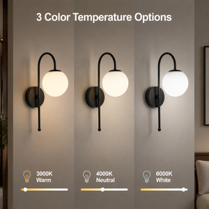 Lámpara de Pared LED Moderna con Pantalla Acrílica, Cuerpo de Hierro Negro, para Interiores, Dormitorio, Hotel, 3000K 6000K E27 - Product Image 4