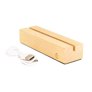 YUESHEN Base de carte LED en bois personnalisée, support lumineux en acrylique, support de veilleuse, base de veilleuse en bois massif, pièces usinées CNC - Product Image 5