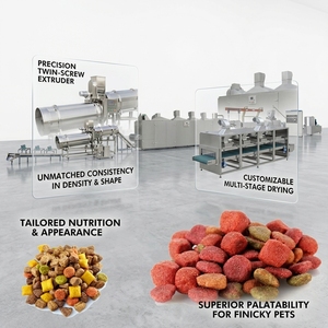 Machine de fabrication automatique de croquettes pour chiens de haute qualité, extrudeuse, ligne de production de nourriture sèche pour chats, animaux de compagnie et poissons - Product Image 1