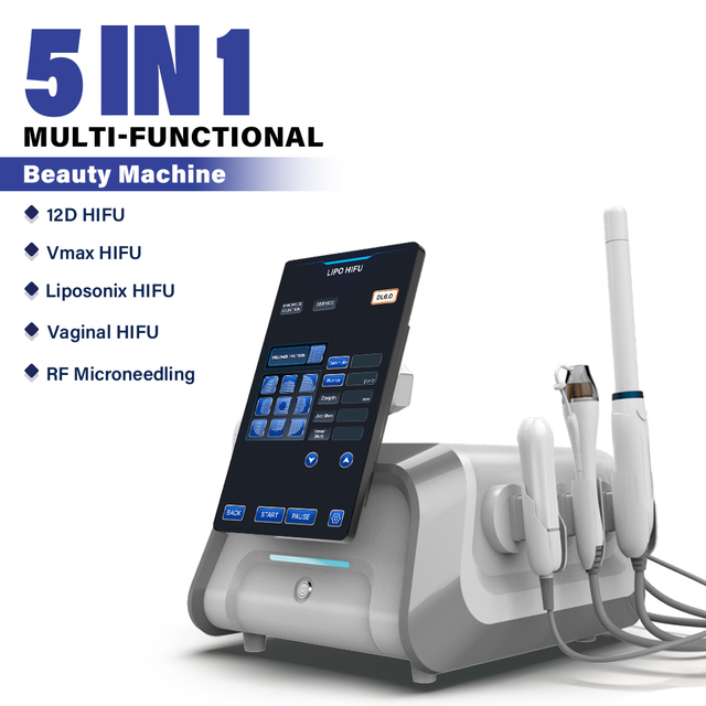 Non Invasive Anti Aging 12d HIFU Face Lift Machine 5 in 1 Multifunctional High Intensity Focused Ultrasound HIFU Machine Price