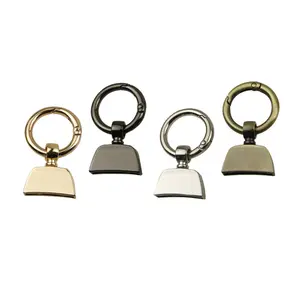 19mm Alloy Key Car Keychain Key Fob Hardware Handbag Open Gate Ring Snap O Ring