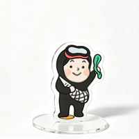 Figurines personnalisées en acrylique transparent, mignonnes et durables, représentant des animaux, des personnages de dessins animés et d'anime, imprimées en UV, pour la décoration de la maison et les créations artisanales