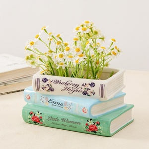 <span class=keywords><strong>Vaso</strong></span> Decorativo a Forma di Libro in <span class=keywords><strong>Ceramica</strong></span> Stile Nordico, Moderno e Creativo per <span class=keywords><strong>Piante</strong></span> Succulente, Decorazione Casa e Matrimonio - Product Image 3