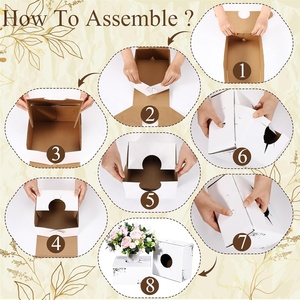 Tái Chế Bán Buôn Hoa Các Tông Giao Hàng Hộp Hoa Vase Giao Hàng Gửi Thư Hộp Sóng Bao Bì Florist Giao Hàng Hộp - Product Image 5