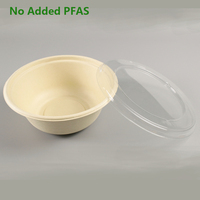 Contenants alimentaires ronds d'emballage de pulpe de bagasse de 32 oz 48 oz biodégradables jetables de qualité supérieure sans ajout Pfas