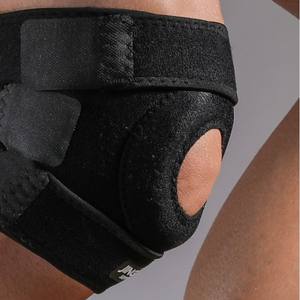 Stabilisateur de genou Ztc362 en mélange de spandex noir avec fermeture auto-agrippante, support de jambe unisexe pour la course, le basketball, le cyclisme, la remise en forme et la randonnée - Product Image 3