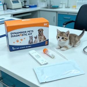 ชุดตรวจวินิจฉัยโรค <span class=keywords><strong>FIV</strong></span>/FeLV ใน<span class=keywords><strong>แมว</strong></span>แบบรวดเร็ว DYNAMIKER PETS DNP-504 - ความไวสูง ความแม่นยำสูง ตรวจตัวอย่างอุจจาระภายใน 5-10 นาที ได้รับการรับรองมาตรฐาน CE - Product Image 2